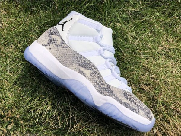 Jordan 11 Pure Money Grey Python Snakeskin shoes