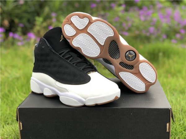 Jordan 13 Retro Black White Gum shoes