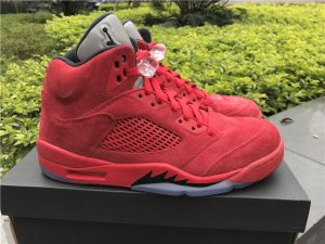 Jordan 5 Retro Red Suede University Red Black