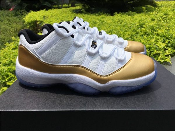 Jordan XI Retro Low White Metallic Gold