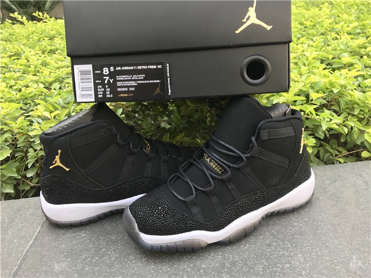 Air 11 Heiress Black Black/Metallic Gold