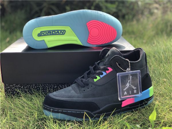 2018 Air Jordan 3 Quai 54 Black shoes