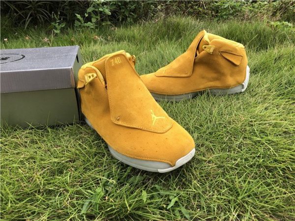 Air Jordan 18 Suede Pack Yellow Ochre trainer