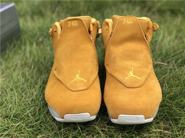 Air Jordan 18 Suede Pack Yellow Ochre upper