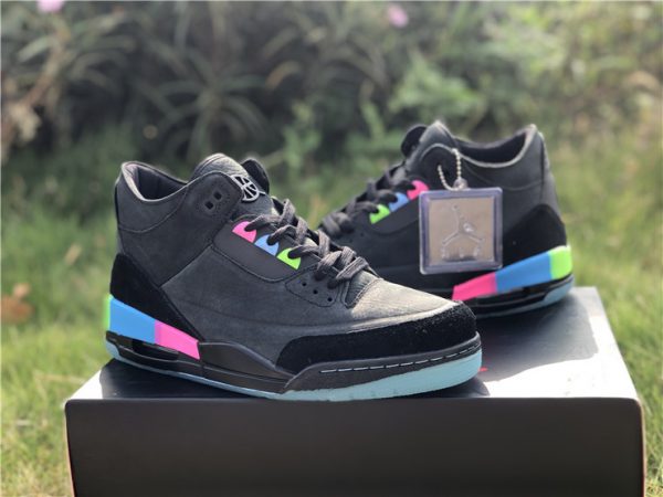 Air Jordan 3 Quai 54 Black Electric Green for sale