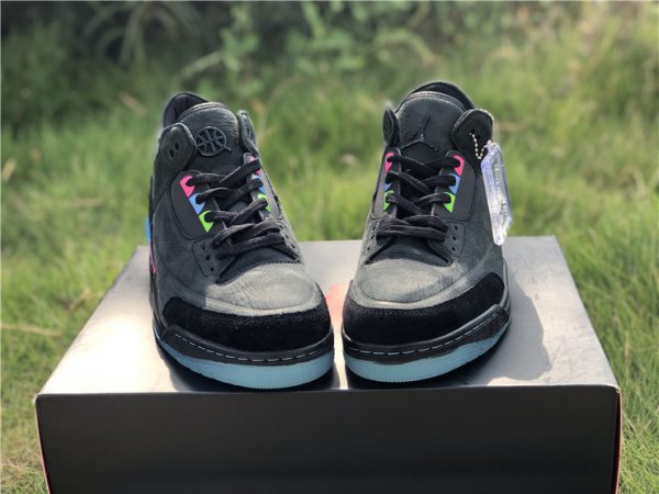 Air Jordan 3 Quai 54 Black Electric Green front