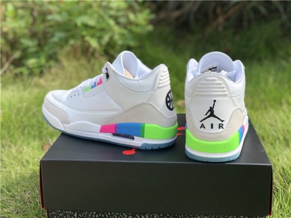 Justin Timberlakes PE Air Jordan 3 Quai 54 White back