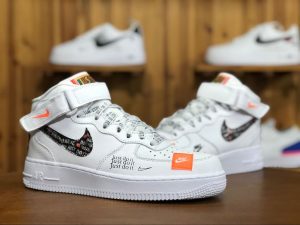 Nike Air Force 1 AF1 Mid Just Do It White