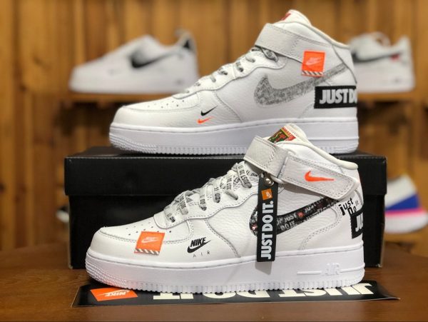 Nike Air Force 1 AF1 Mid Just Do It White panel