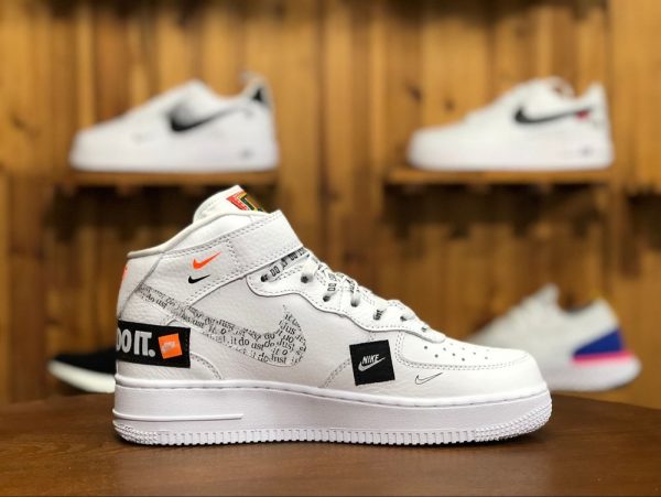Nike Air Force 1 AF1 Mid Just Do It White swoosh