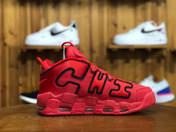 Nike Air More Uptempo CHI Chicago Red trainer