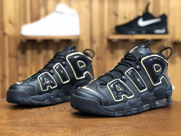 Nike Air More Uptempo France Black Gold for sale