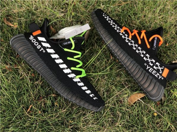 Off White x adidas Yeezy Boost 350 V2 Black shoes