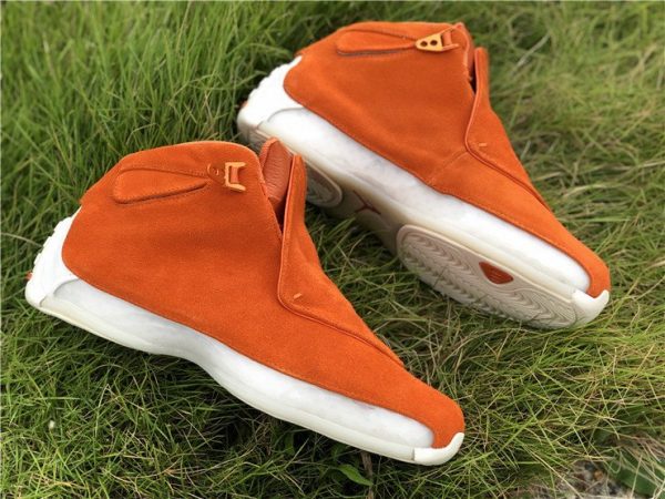 Orange Air Jordan 18 Suede Pack sneaker