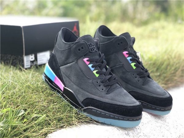 buy Air Jordan 3 Quai 54 Black Electric Green