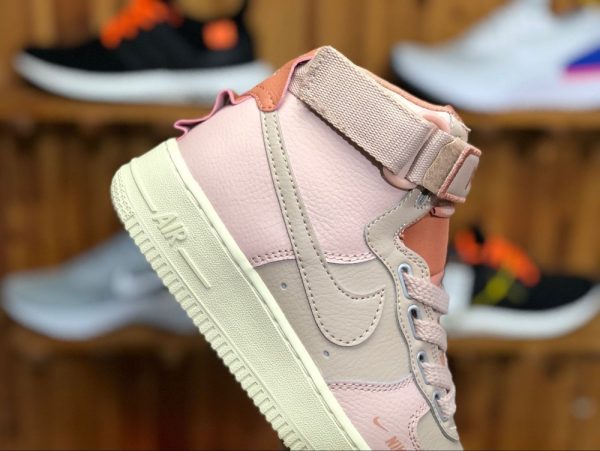 2018 Nike Air Force 1 High Utility Particle Beige grey swoosh