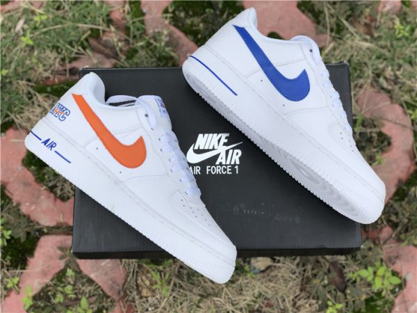 AF1 Low NYC HS White Safety Orange-Game Royal sneaekr