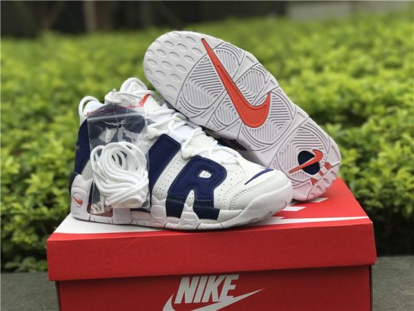 Nike Air More Uptempo Knicks White Deep Royal sole