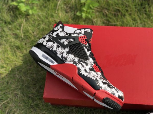 shop Jordan 4 Retro Tattoo 2018 Black Fire Red