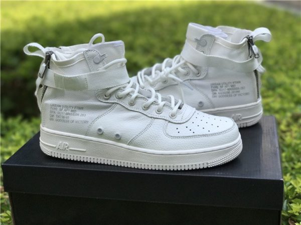 shop Nike SF-AF1 Mid Triple Ivory