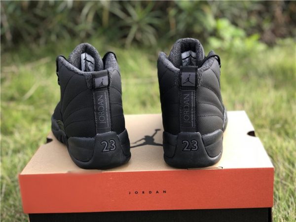 Air Jordan 12 Winterized WNTR Triple Black Anthracite heel