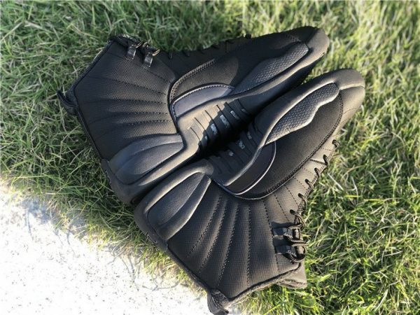 Air Jordan 12 Winterized WNTR Triple Black Anthracite panel