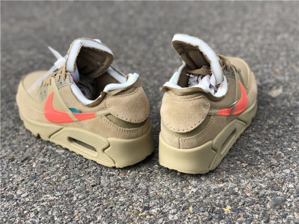 Nike Air Max 90 Off-White Desert Ore heel