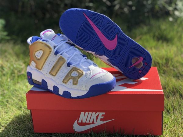 Air More Uptempo Fuchsia Blast Metallic Gold sneaker