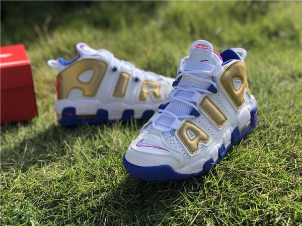 Air More Uptempo Fuchsia Blast Metallic Gold toe