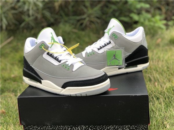 Jordan 3 Retro Chlorophyll Light Smoke Grey