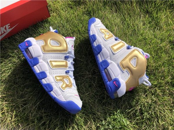 Nike Air More Uptempo Fuchsia Blast Metallic Gold sneaker