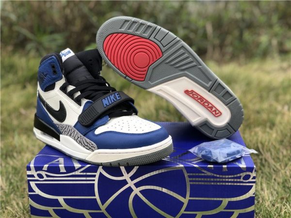 Sail Black-Storm Blue Jordan Legacy 312 shoes