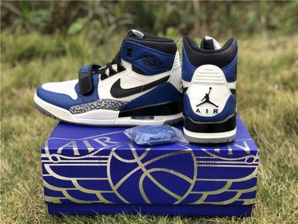 Sail Black-Storm Blue Jordan Legacy 312 sneaker