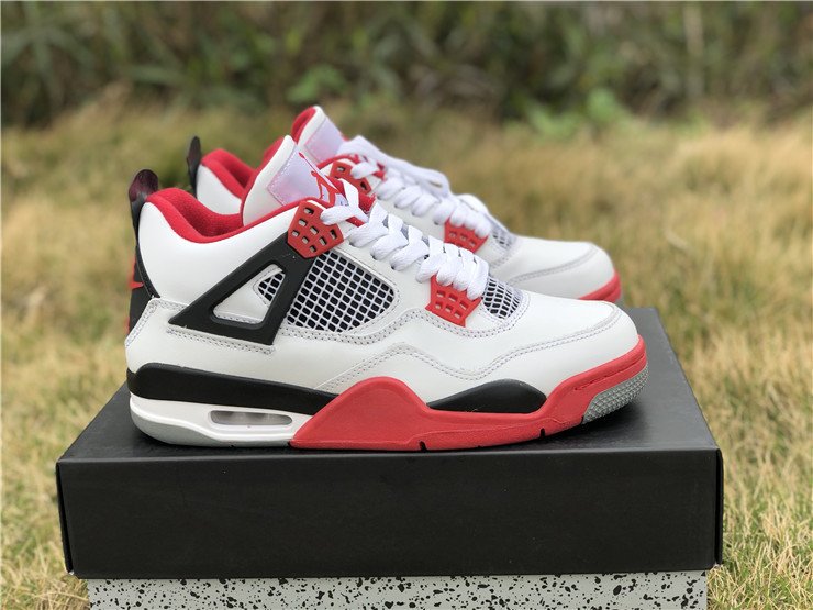 jordan 4 white and red