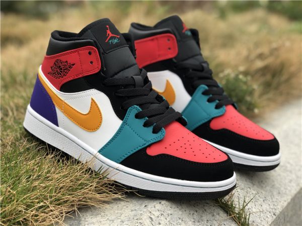 Jordan 1 Mid Bred Multi-Color White Turbo Green