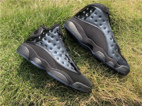 2019 Air Jordan 13 Cap and Gown all Black panel