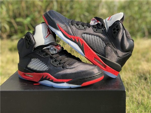 Air Jordan 5 Bred Black University Red sneaker