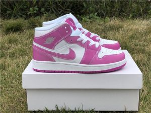 GS Air Jordan 1 Chameleon True Berry Rush Pink-White