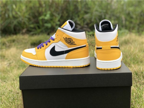 air Jordan 1 Mid SE Lakers Yellow Purple