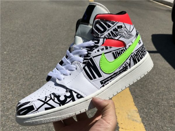 Air Jordan 1 Mid All-Over-Print Logos on hand