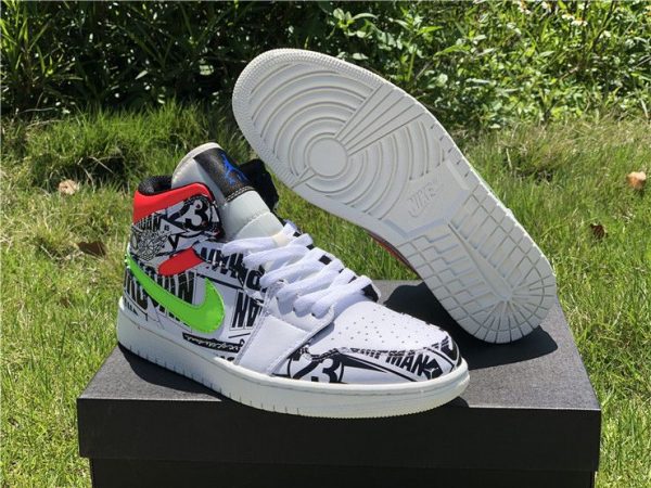 Air Jordan 1 Mid All-Over-Print Logos sole