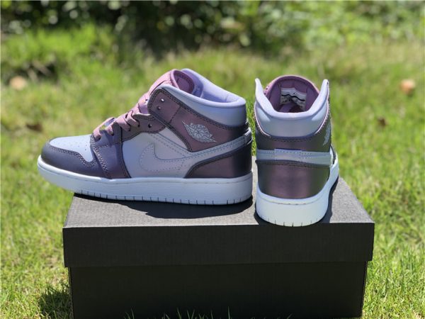 Air Jordan 1 Mid Metallic Purple back