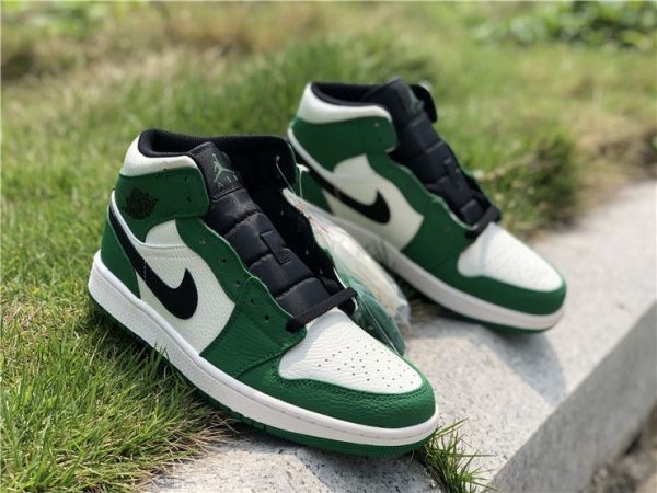 Air Jordan 1 Mid Pine Green Sail-Black sneaker