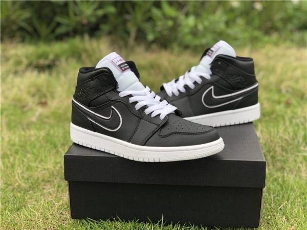 Jordan 1 Mid Black White 852542-016 sale