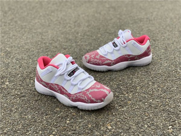 WMNS New Jordan 11 Low Pink Snakeskin 2019 shoes