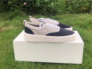 Men Fear of God 101 low Vintage Black Bone Suede Sneaker