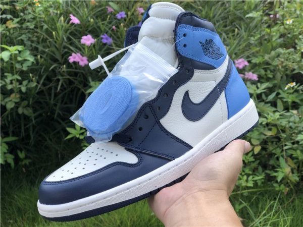 Air Jordan 1 Retro High OG Sail Obsidian on hand