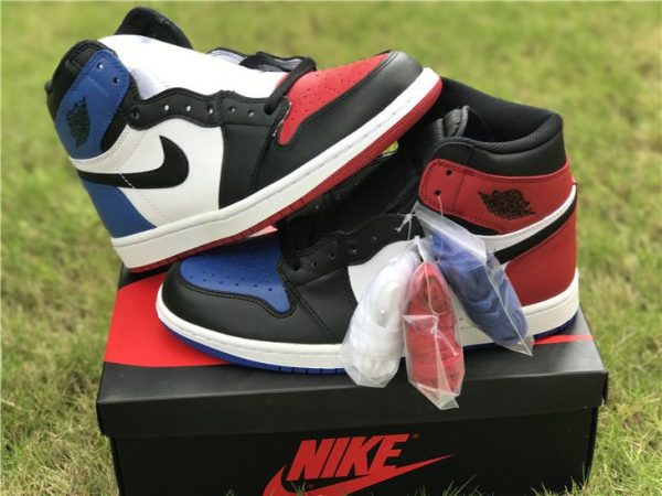 Air Jordan 1 Retro Top 3 Black Varsity Red Royal snfeaker