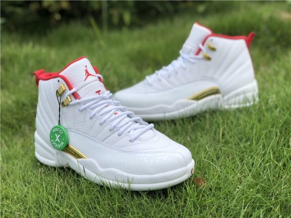 Air Jordan 12 FIBA White Red Gold 130690-107