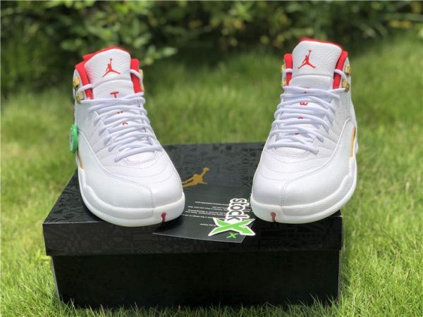 Air Jordan 12 FIBA White University Red front